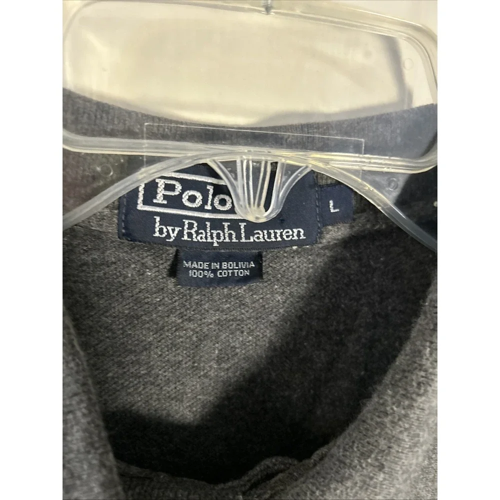 VTG Men's Polo Ralph Lauren Short Sleeve Polo- Size Large Dark Gray